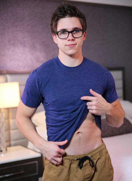 Two american boys strongman Dirk Caber and well-built Will Braun make a love outdoor