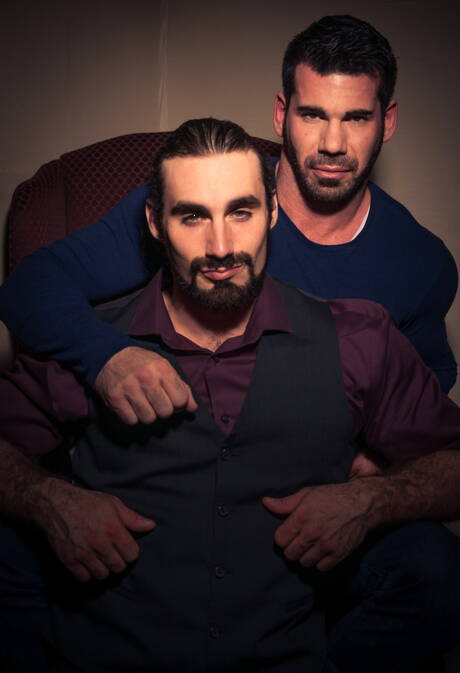 American stars tough guy Billy Santoro and bear Jaxton Wheeler wanking