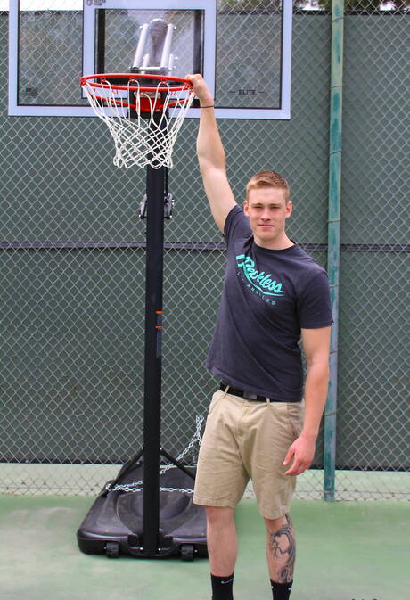 Beefcake Ron shows a perfect body outside