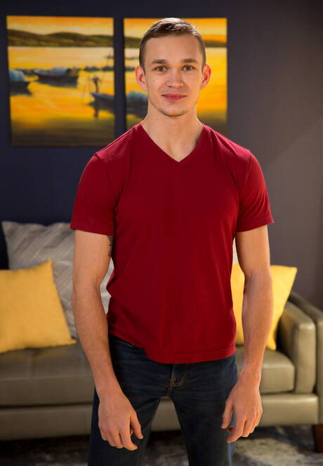 Hot american guys muscular Jackson Traynor and young dude Ryan Jordan in hot ass fuck action