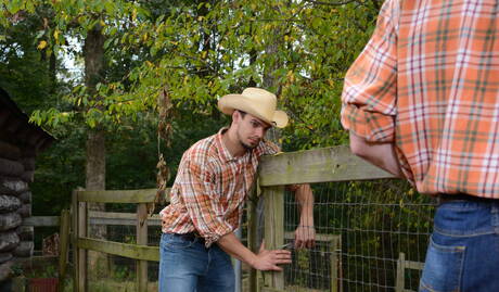 Hot american dudes hunk Johnny Forza and well-built Jason Maddox banged each other outside