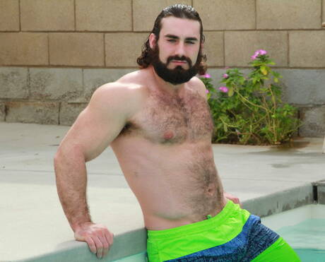 American pornstars hot bear Jaxton Wheeler and stud Roman Todd have anal sex in shower