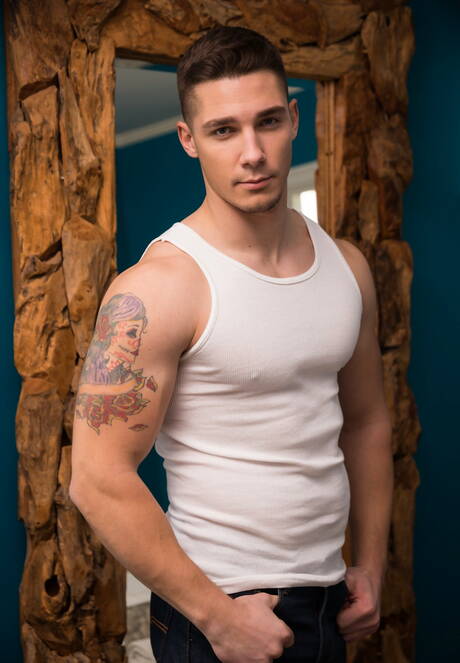 Nice american buddies hunky guy Spencer Laval and superstud Roman Eros have a good sex