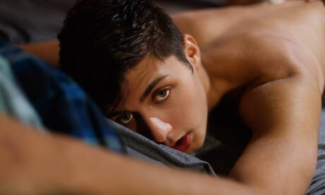 American pornstars pretty boy Andy Taylor and young Angel Rivera have anal sex