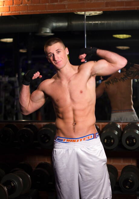 American hunk Connor Kline wanking with sex toy