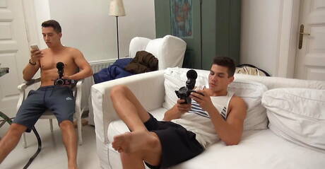 Jeff Mirren and lot of sweet young gays kissing and showing cocks