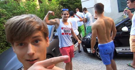 Cool gay party with hot young czech boys