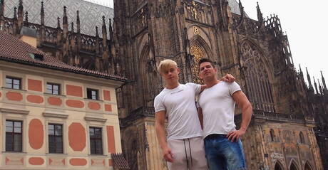 Adam Archuleta, Yannis Paluan, Serge Cavalli relaxing outdoors