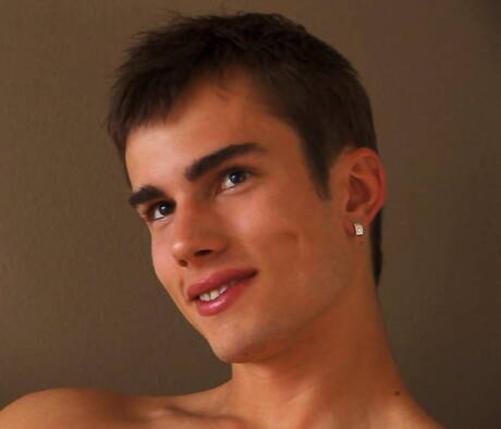 Czech hunky guy Claude Sorel teasing his cock