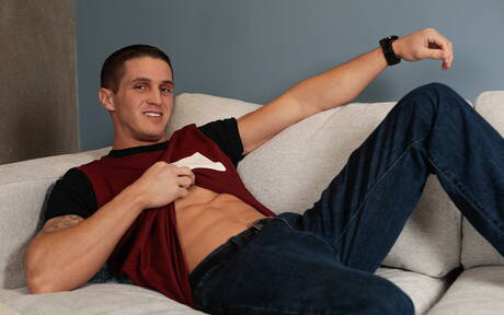 American well-built Damien White and  Nick Clay fuck ass after blowjob