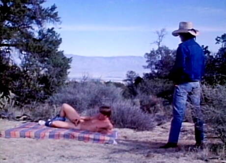 Hunk Tex and stud Tony Calhoun have a hot couple scene outdoor