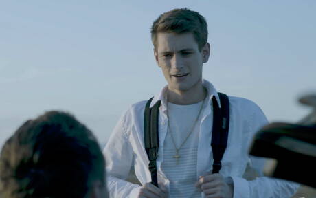 Pretty american guys hot twink Trevor Harris and stud Pierce Paris banged each other outdoor