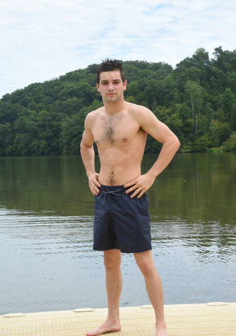 American hunky guy Johnny Rapid and  Parker Hayes fuck ass after sucking cock at the pool