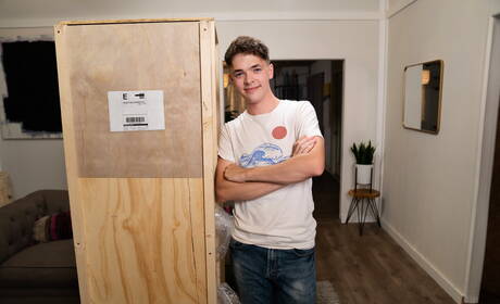 Nice american buddies strongman Johnny Donovan and hot twink Troye Dean fuck ass after blowjob