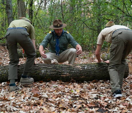 Sexy boys Austin Young, Jack Andram and Killian Knox in hot threesome ass bang outdoor