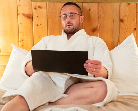 Two american guys tough guy Myles Landon and tough guy Ian Levine fuck after dick sucking