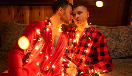 Sean, Josh, Cody Seiya, Justin, Devy in hot groupsex scene outdoor