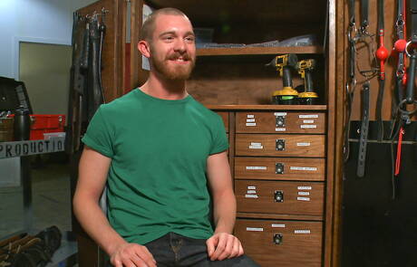 Hunky guy Jordan Foster hard tied