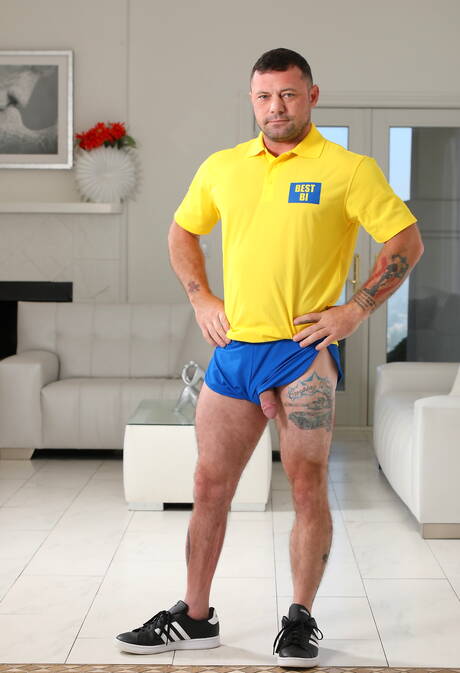 Hot Kay Carter, Sergeant Miles and Cesar Xes in bisexual sex scene