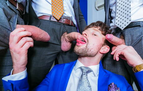 Diego, Drew, Joe, Sir Peter in hot groupsex scene