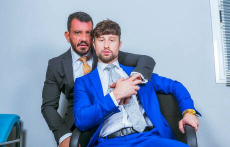 Diego, Drew, Joe, Sir Peter in hot groupsex scene