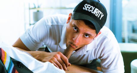 American hunky guy Rocky Vallarta and ebony superstud Trent King in interracial bang