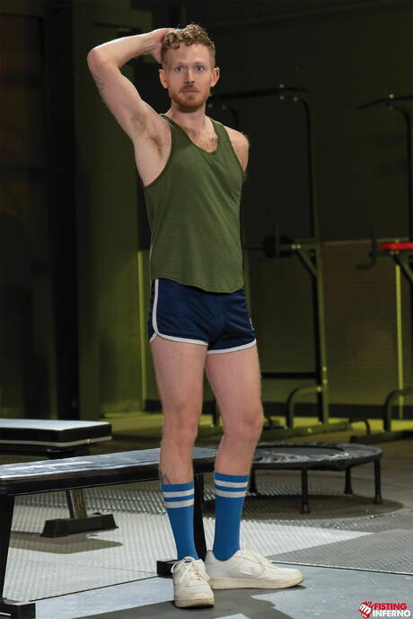 Hot buddies Eric The Red, Apollo Fates and Logan Bell have threesome anal sex with fisting