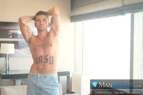 Ebony tough guy Dillon Diaz and french strongman Chris Damned in hot interracial ass fuck action