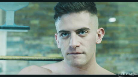 Superstud Brock Johnsyn and american strongman Trevor Brooks in black on white sex