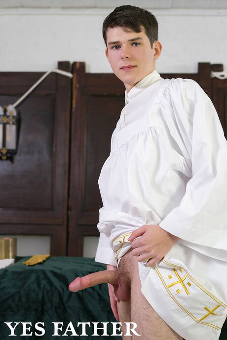 Gorgeous dude Dakota Lovell and attractive dude Father Gallo in hot anal sex