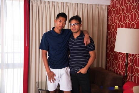 American pornstars strongman John Rene and pretty boy Alec Cruz sucking and screwing each other