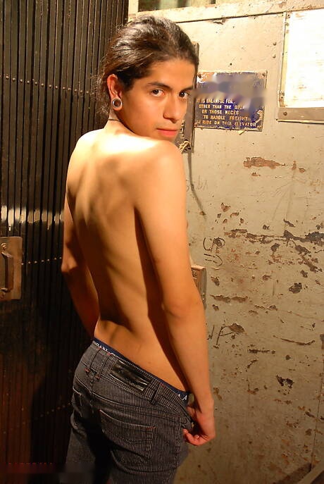 Latin beautiful boy Angel Garcia teasing his dick