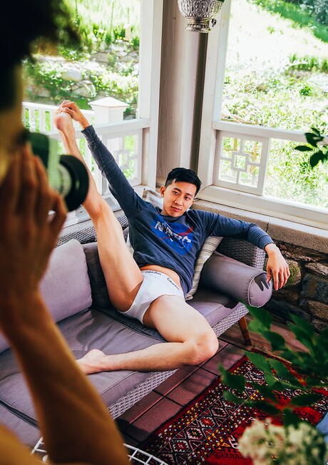 Oriental beautiful boy Cody Seiya and asian beefy Tyler Wu in hot homosexual action