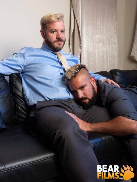 Two american boys mature bear John Thomas and hairy bear Luis Vega fuck ass after sucking dick