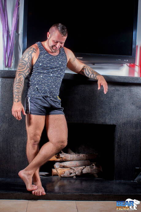 Canadian bear Marc Angelo teasing his dick