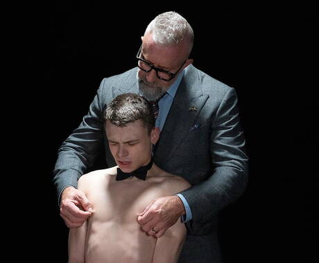 American stars young dude Austin Young and beefy Mitch Cox shows a well-build body