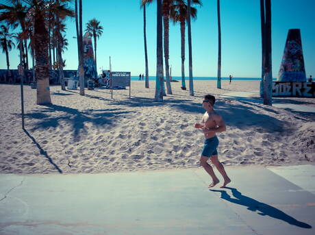 Latino well-built Diego Sans and american hunk Lance Alexander fuck ass after blowjob after beach walking