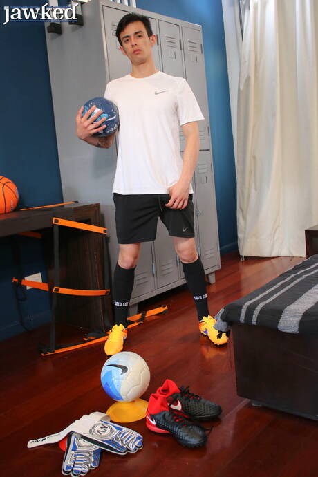 Argentinian hot twink Sly Conan playing with cock