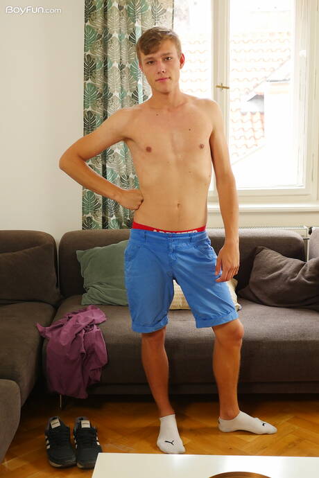 Young boy Andrew Green shows a perfect body